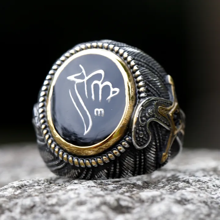 2023%20New%20Unique%20Design%20316L%20Stainless%20Steel%20Turkey%20Ring%20Turkish%20Signet%20Ring%20Zircon%20Stone%20Ethnic%20Style%20Jewelry%20-%20Image%202