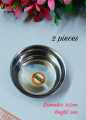 Soto Bati set/Small Bowl set/Mini Bowl set/Steel Bati set-Stainless Steel-(2 Pieces)-(Diameter-8cm).