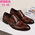 【selevn roind】 Men casual shoes Brock Oxford retro crocodile leather men formal spring and autumn 2022 new 's for.