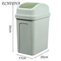 Swinging Lid Rubbish Holder Large Capacity Swing Cover Garbage for Home Kitchen Bathroom Office Durable Press Type Trash Bin with Lid Garbage with Swing Lid. 