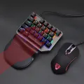 Motospeed K27 Gaming Mechanical Keyboard 27 Key Wired LED Backlight Single Handed Numpad Computer Keypad Red Switch For Laptop. 