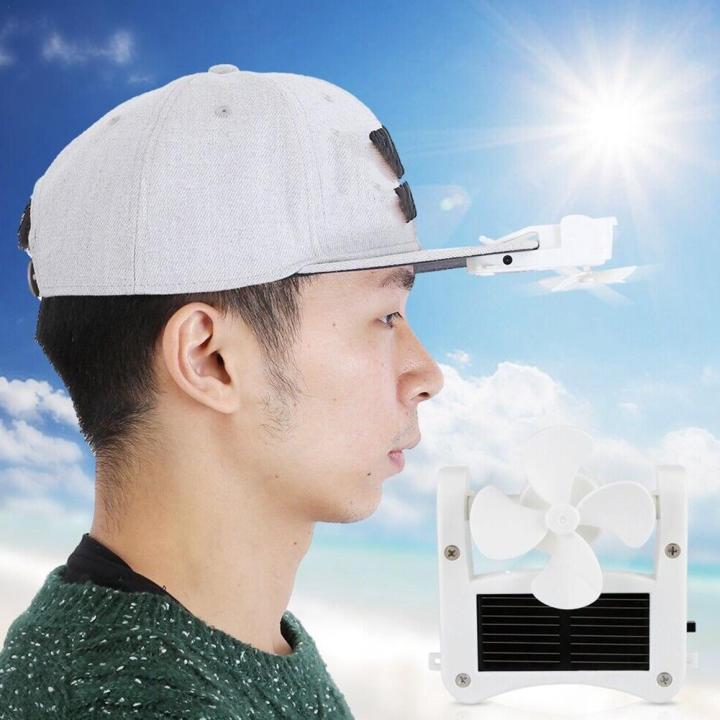 🌬️Mini Portable Caps Fan Outdoor Portable Clip-On Cooler Black Hat Fan Cooling Solar Celling Fan For Camping Hiking Fishing