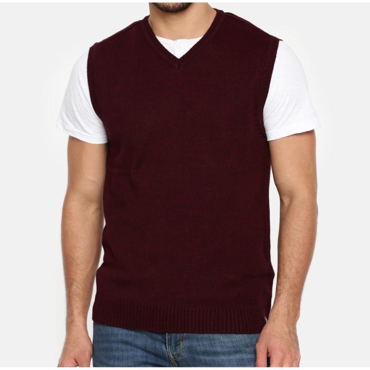 Men's Fashionable sleeveless sweater .