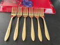 Exclusive 3D 12 Pcs Golden Plated Stainless Steel tea &  Fork Spoon set.. 