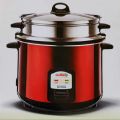 Rice Cooker & Curry Cooker 1.8 L Single pot (Stainless steel/Non-stick) SS Body with Glass Lid. 