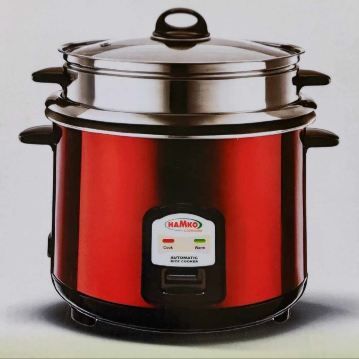 Rice Cooker & Curry Cooker 1.8 L Single pot (Stainless steel/Non-stick) SS Body with Glass Lid