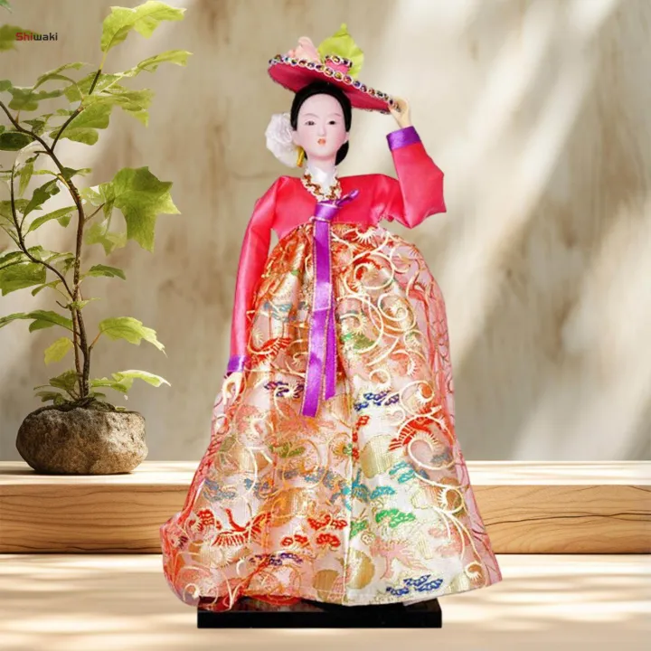 Korean%20Geisha%20Doll%20Cute%20Folk%20Ethnic%20Ornament%20Decor%20Female%20Statue%20Hanbok%20Doll%20-%20Image%204