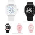 New Kids Cartoon Square Silicone Officer Nuppy Big Eared Dog Watch Pudding Boys Girls Quartz Watch. 