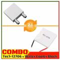 Tec1-12706 + Water Cooler Block combo Semiconductor Freezer Cooler Peltier refrigerator replace Tec1-12715. 