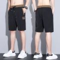 Summer new style Chinese style shorts men's embroidery loose large size straight five-point men's shorts men's sports pants.