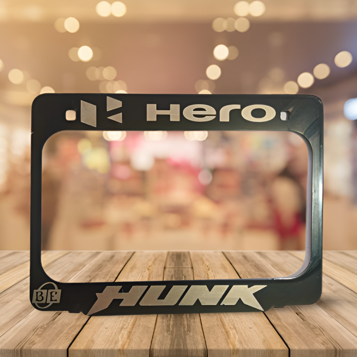 Bike Number Plate/License Plate Frame Or Holder For - Hero Hunk