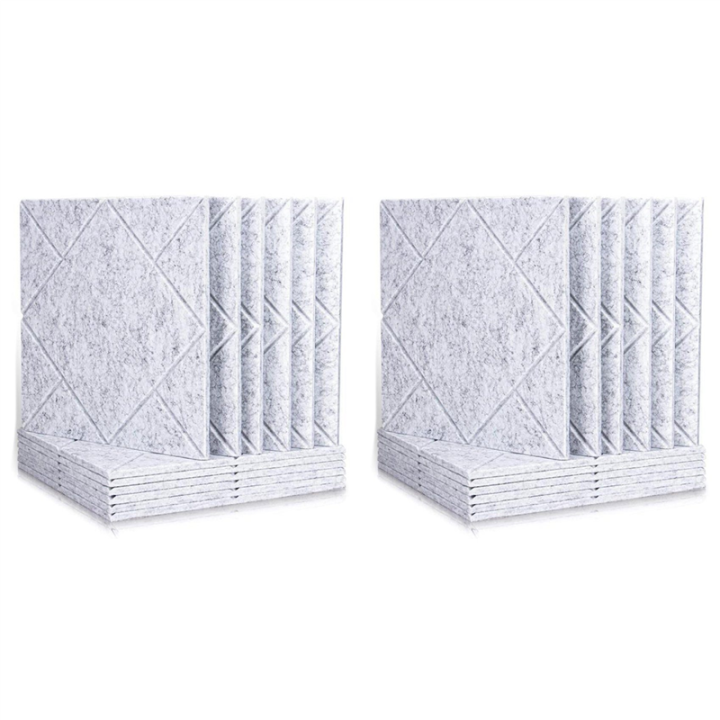 24 Pack Acoustic Panels,Sound Proof Padding,Sound Absorbing Panels,for Wall Decor,Sound Insulation & Acoustic Treatment