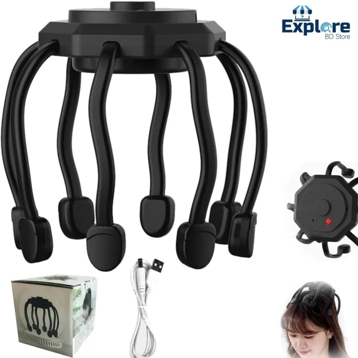 Electric Head Massager Octopus Scalp Massager Therapy Device Electric ...