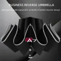 For Audi Quattro A7 TT RS5 RS6 RS7 S7 S8 QS5 Automatic Umbrella with Led Light Umbrella 10 Ribs 3-folding Inverted Umbrella. 