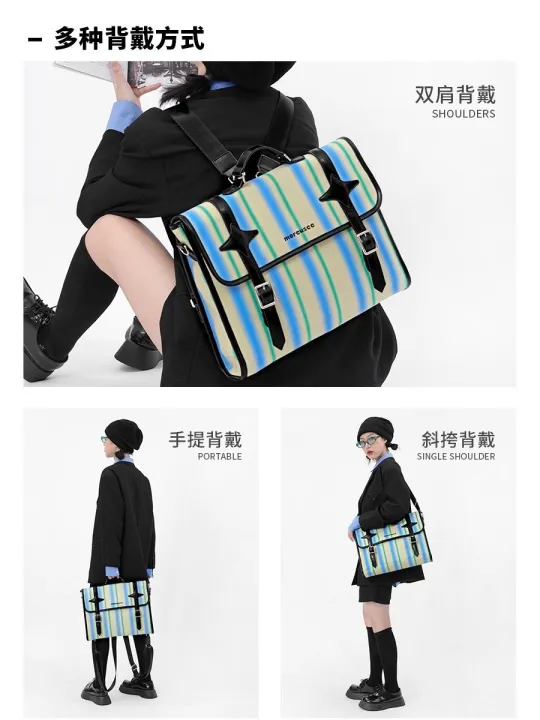 Wood%20and%20Stone%20Bag%20Cambridge%20Satchel%20Female%20Large%20Capacity%20College%20Student%20British%20College%20Style%20Class%20Crossbody%20Bag%20Backpack%20-%20Image%203