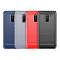 lthmy for Xiaomi Poco Phone F1 Case Carbon Fiber TPU Soft Silicone Back Cover Armor Phone Case Casing.