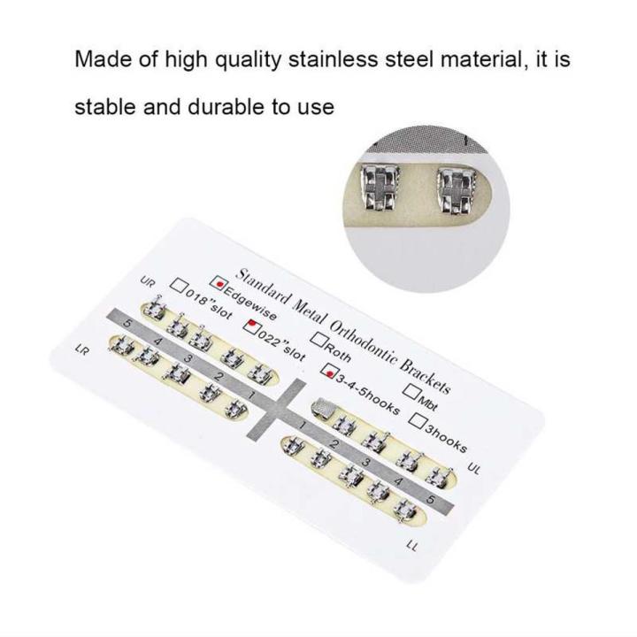 Dental Metal Brackets 10 Packs Teeth Orthodontics Braces 022slot ...