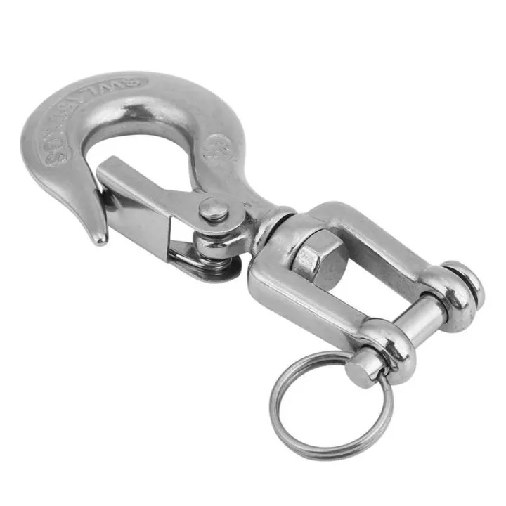 Stainless%20Steel%20Eye%20Hook%20To%20Swivel%20with%20Safety%20Catch%20Lifting%20Chain%20Snap%20-%20Image%202