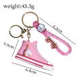 Cartoon Barbie Pvc Keychains Pink Barbie Figure Love Heart Pendant Key Chains Women Bag Car Key Holder Keyrins Accessories Gifts.