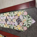 2023 New Elegant Hollow Easter Egg Art Embroidery Bed Table Runner Flag Cloth Cover Lace Tablecloth Mat Kitchen Party Decor. 