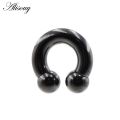 Alisouy 1pc Big Large Size Captive Bead Nose Ring Ear Plug Expander Guauge Male Genital BCR Hoop Earring Piercing Body Jewelry.