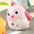Musical Doll Toy Chicken Wobble Toy, Smooth Edges, Montessori Chick Tumbler Toy, Crawling Time Wobbling for Newborn Babies Infants 0 3 6 9 12 Month. 