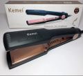 Kemei KM-470 Gold Platted Hair Straightener Iron Machine - Gold. 