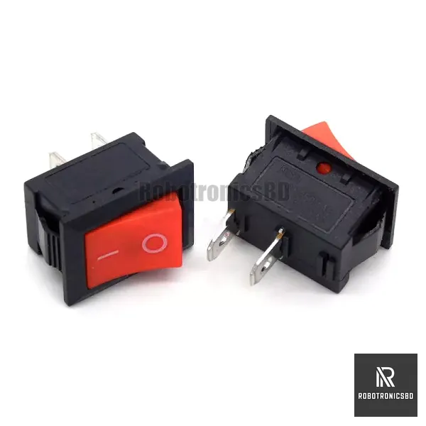 3 Pcs ON OFF Rocker Switch 2 Pin Red Color for Power Rocker Switches ...