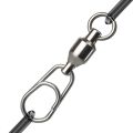 Stainless Steel 10pcs Jig Rolling Swivel Fishing Tools Connecting Ring Fishhook Swivel Oval Split Rings Hooked Snap Lure Connector.
