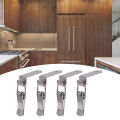 1/4 Pcs 90 Degrees Buckle Hook Lock for Wooden Box Stainless Steel Spring Loaded Draw Toggle Latch Clamp Clip Silver Hasp Latch Catch. 
