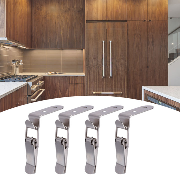 1/4%20Pcs%2090%20Degrees%20Buckle%20Hook%20Lock%20for%20Wooden%20Box%20Stainless%20Steel%20Spring%20Loaded%20Draw%20Toggle%20Latch%20Clamp%20Clip%20Silver%20Hasp%20Latch%20Catch%20-%20Image%203