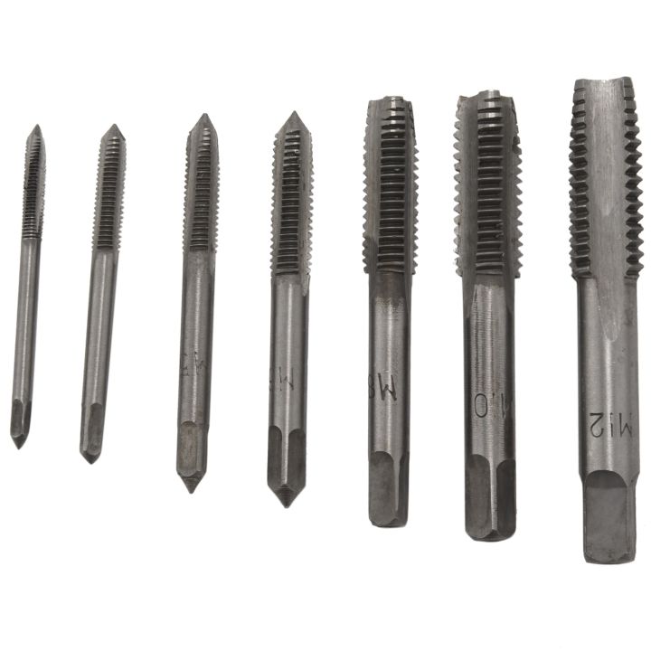 （New）7Pc M3 to M12 metal Hand crew Machine Metric Taper Plug Tap Drill ...