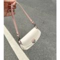 Xiaohongshu same style 2023 Niche new style 2 Shoulder Strap Retro Lock Soft Leather Underarm Bag Shoulder Crossbody Soft Leather Bag. 