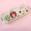 material Cartoon pen bag Portable Large size Cartoon design Cute bear stationery box Zipper closure Creative zipper pencil bag for School supplies Office organization Students Stationery storage Gift. 