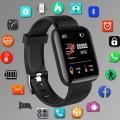 New D 116+ Waterproof Smart Sports watch Bracelets & Fitness Tracker - Black. 