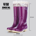 Extra-high 42cm women's rain boots, thickened anti-slip, rainy day travel women's rain boots, canteen cleaning, waterproof fashion rubber shoes.