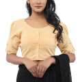 Pure Cotton Chicken Ghoti Hata Sleeves Saree Blouse For Women's. 