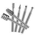 6Pcs 1/8 Inch Shank HSS Wood Working Rotary Bits Set Routing Router Burrs Fits Rotary Tools. 