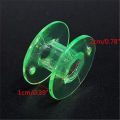 A Box of 25pc Coloured Plastic Bobbins in One Plastic Bobbin Case Box Colorful Plastic Sewing Machine Bobbins AA7242.
