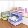 Kitchen Dish Rack Plastic Storage Shelf Storage Box (M).