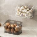 Multifunctional Plastic Onion Storage Basket Transparent Wall-mounted Ginger Garlic Storage Baskets No-drill Save Space Kitchen Storage Rack for Home. 