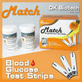 Ok Meter Match Blood Glucose Monitor Test Strips. (50 pcs Strips). 