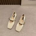 Women's Flats Shoes 2024 Spring New Fashionable Square Toe Women Ballet Flats Shoes Solid Simple Shallow Ladies Single Shoes.