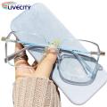 Flexible Eyewear Stylish Blue Light Blocking Glasses for Eye Protection Unisex Large Frame Clear View with Strong Hinge Brim Transparent Spectacles Eyewear for Clear Blue Light Protection Stylish. 