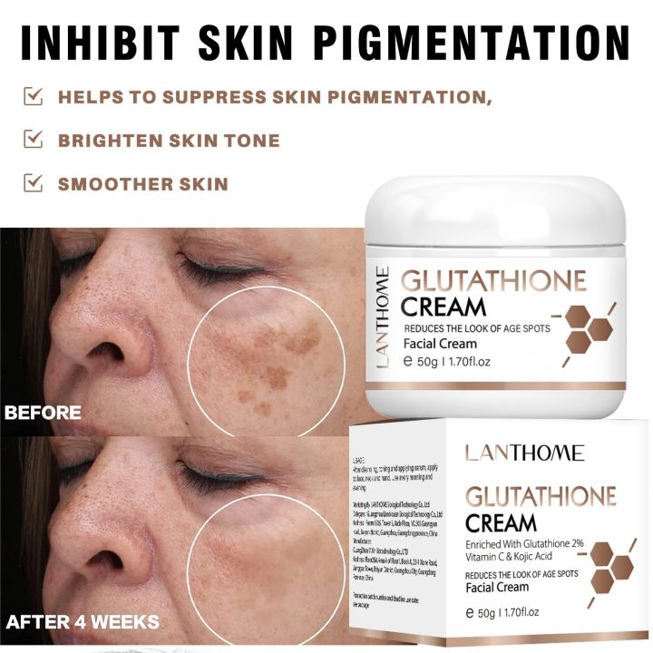 Glutathione Face Cream Face Care Vitamin C Kojic Acid Complexion Whitening  Facial Nourishment Eliminates Renews Skin Vitality | Daraz.com.bd
