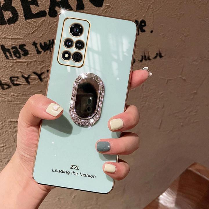 For Xiaomi Mi 10T 10T Pro Back Cover Rhinestone Ring Holder
