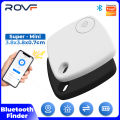 ROVF Tuya Bluetooth Key Finder Wireless Smart Tracker Anti-lost Tracker Child Bag Wallet APP Record 80DB for Phone Key Bag.