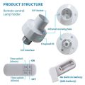 Smart Device Wireless Remote Control Light Bulb Base Lamp Holder AC85-265V Smart Timer Switch 10m Range Intelligent LED Lamp Base Ceiling. 