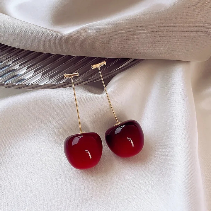 Cute%20Cherry%20Fruit%20Acrylic%20Earrings%20Fashionable%20Sweet%20Cherry%20Earrings%20For%20Women%20-%20Image%202