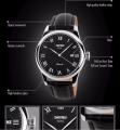 【Flash sale】 fashion couple quartz leather casual business clock waterproof watches for men women 9058. 